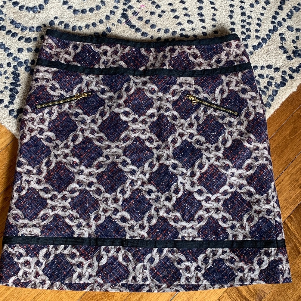 Etcetera chain link metallic mini skirt. Worn once. 200 retail